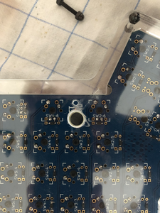 Drilled board and case (back view)